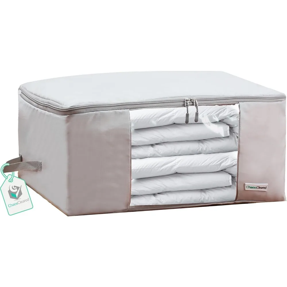 

comforter storage bag - folding organizer bag for king/queen comforters, pillows, blankets, bedding/quilt, blanket, duvet, mothp