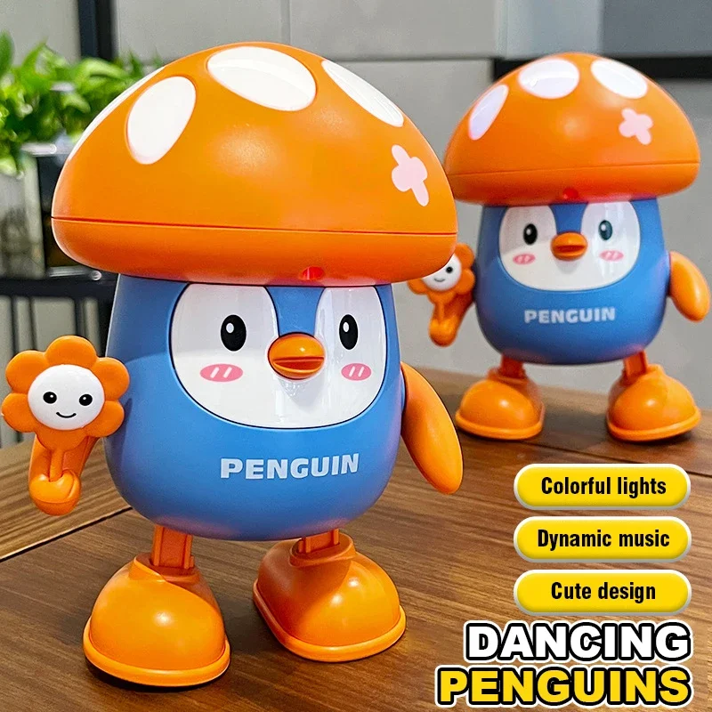 어린이 전기 춤 레코드 펭귄 음악 빛 만화 재미 있은 동물 인형 교육 장난감 소년 소녀 크리스마스 선물