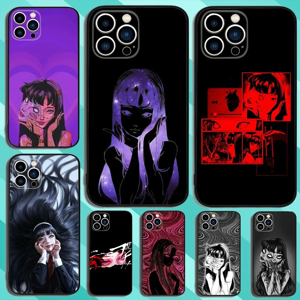 Comics T-Tomie Junji Ito Phone Case For iPhone 16,15,14,13,12,11,Plus,Pro Max,XS,X,XR,SE,Mini,8,7 Soft Silicone Black Cover