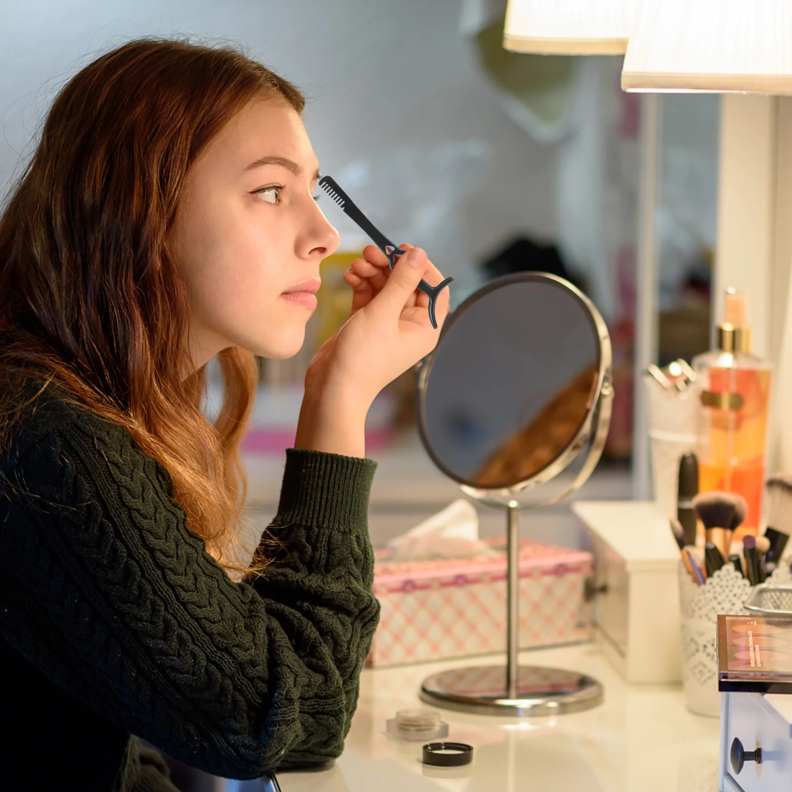 3pcs Eyelash Tweezers Stainless Steel Lash Clamp Comb Tool For False Lashes Extension Application Beauty Accessories