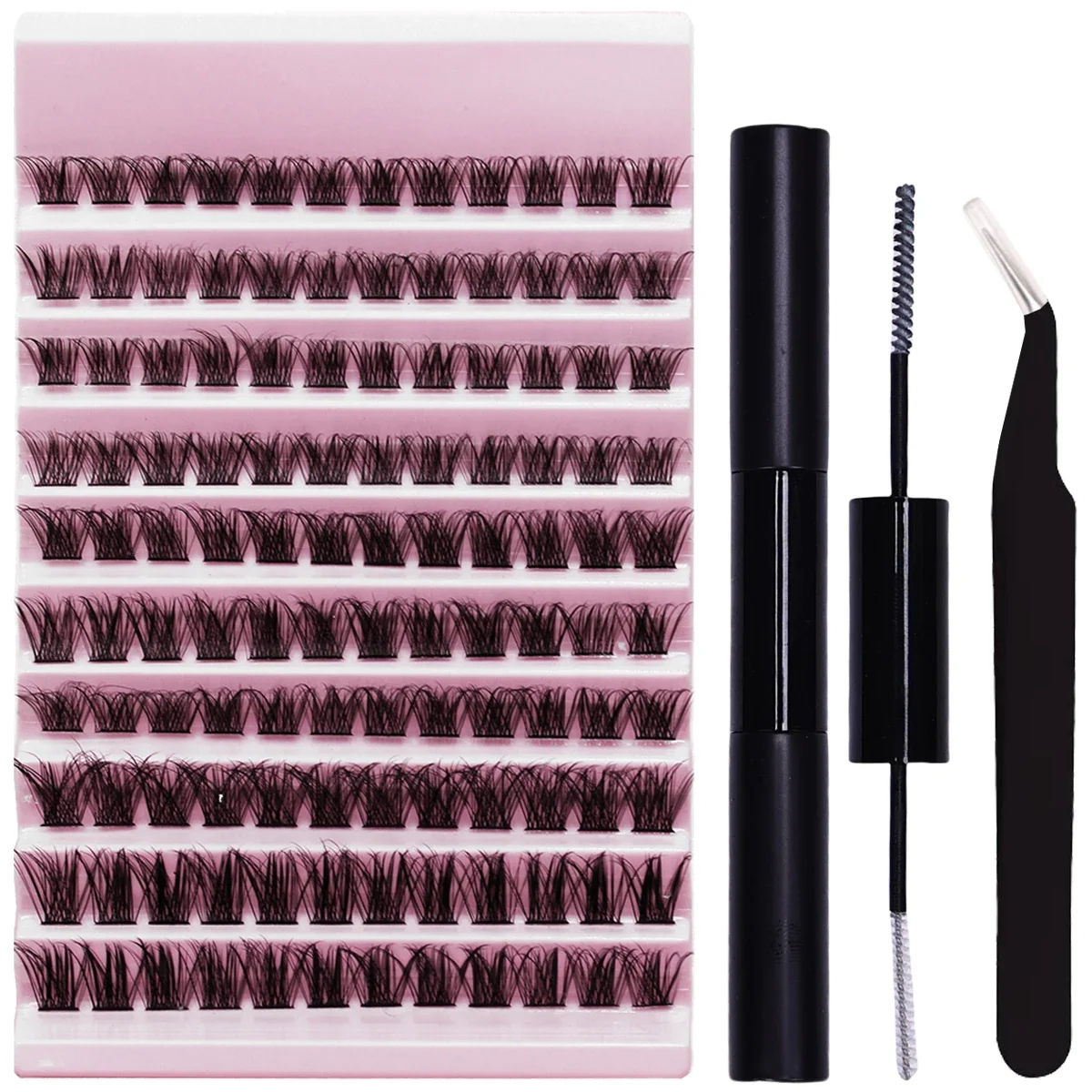 120pcs Personal Eyelash Curler D Curl lash Extension Kit with elash Adhesive and Sealant Curler and Eyelash Applicator