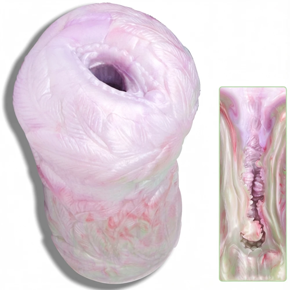 GEEBA Medical-Grade Ultra-Soft Silicone Fantasy Male Masturbator Realistic Pocket Pussy Stroker Portable Onahole Adult Sex Toys