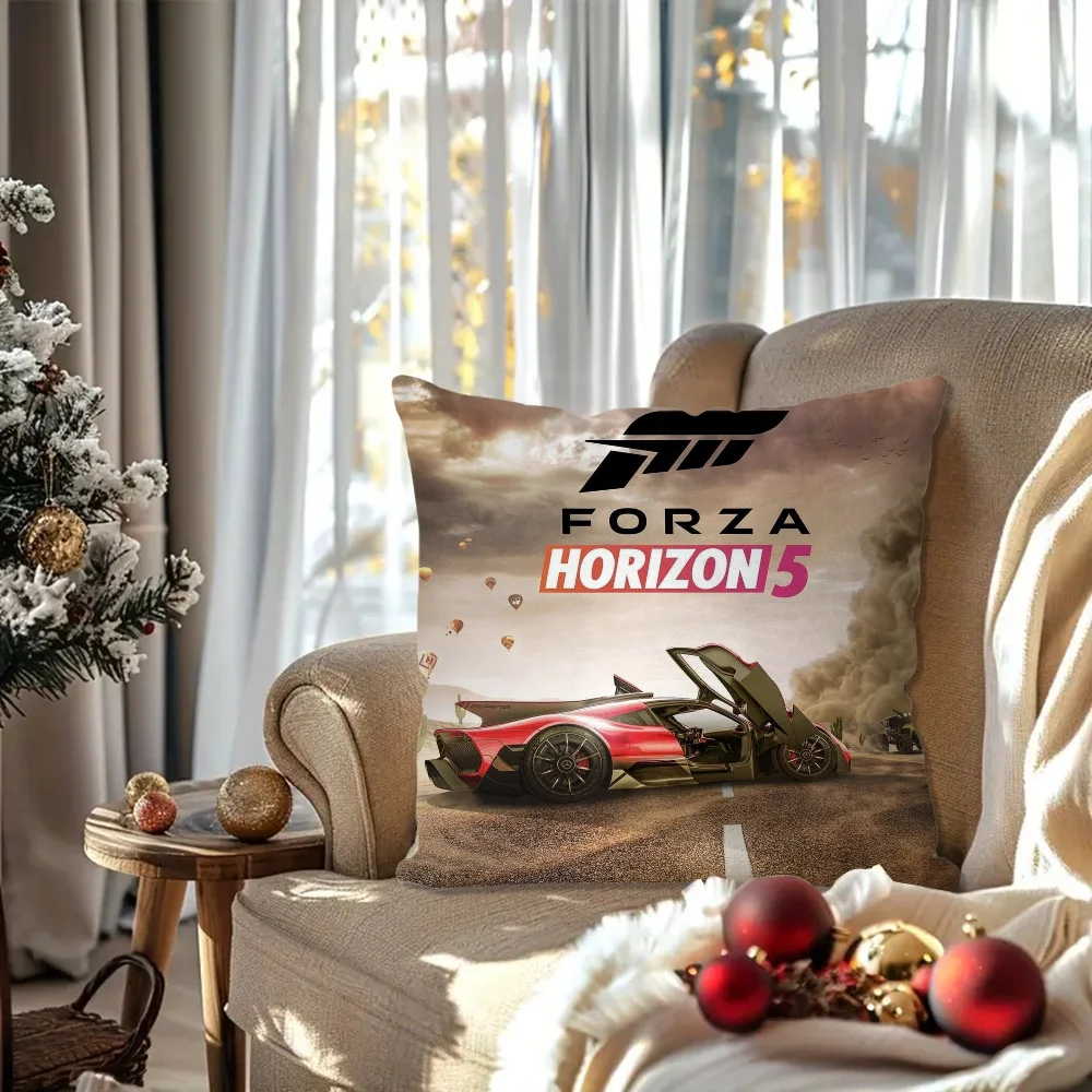 Forza H-Horizon 5 لعبة كيس وسادة وسادة مربعة غرفة نوم أريكة الترفيه الراحة وسادة سيارة غرفة المعيشة ديكور المنزل 40X40