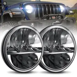 7 Inch Led Headlight Daytime Running Lights for Cars Jeep Wrangler JK Niva Lada UAZ Hunter Offroad 4x4 Led 12v Drl Led Lights