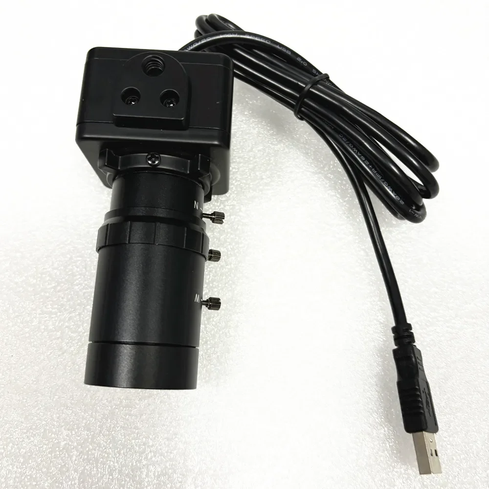 كاميرا ويب USB 8MP 4K IMX415 مع عدسة Varifocal CS 5-50 مم 2MP صندوق صغير كاميرا USB صناعية OTG UVC متوافقة مع التوصيل والتشغيل