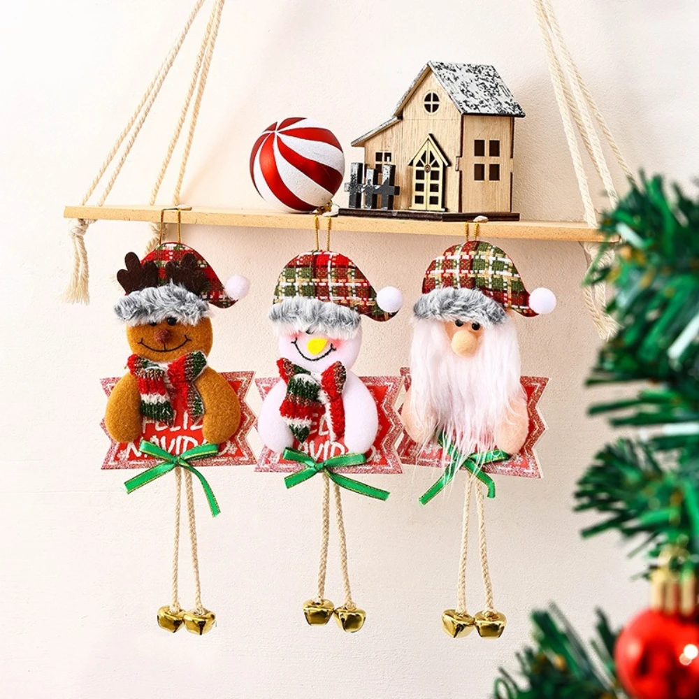 

Christmas Tree Pendant Santa Claus Snowman Deer Shopping Mall Hotel Shop Christmas Tree Bell Pendant Decoration Festive Supplies