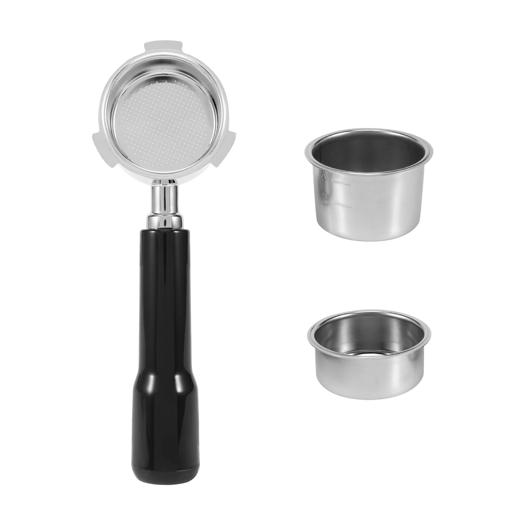 Portafiltro A84X-Espresso de 51 mm para Delonghi EC685 EC680, portafiltro sin fondo para café con tazón para café molido de 51 mm, 2 estilos