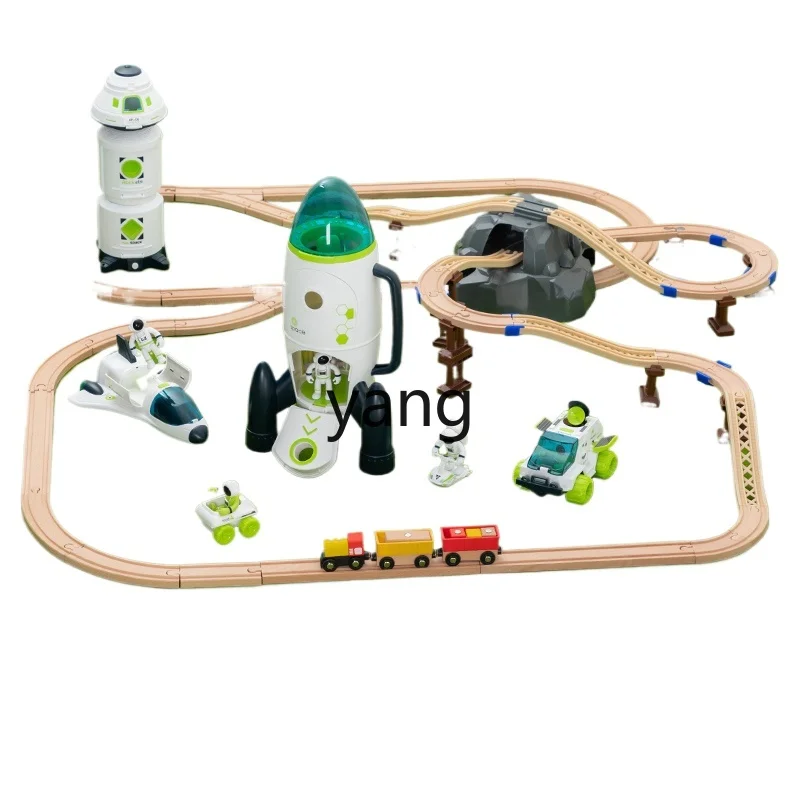 CX Wooden CRH Harmony Track Racing Children's Toy Electric Train Story 3-Year-Old Toy