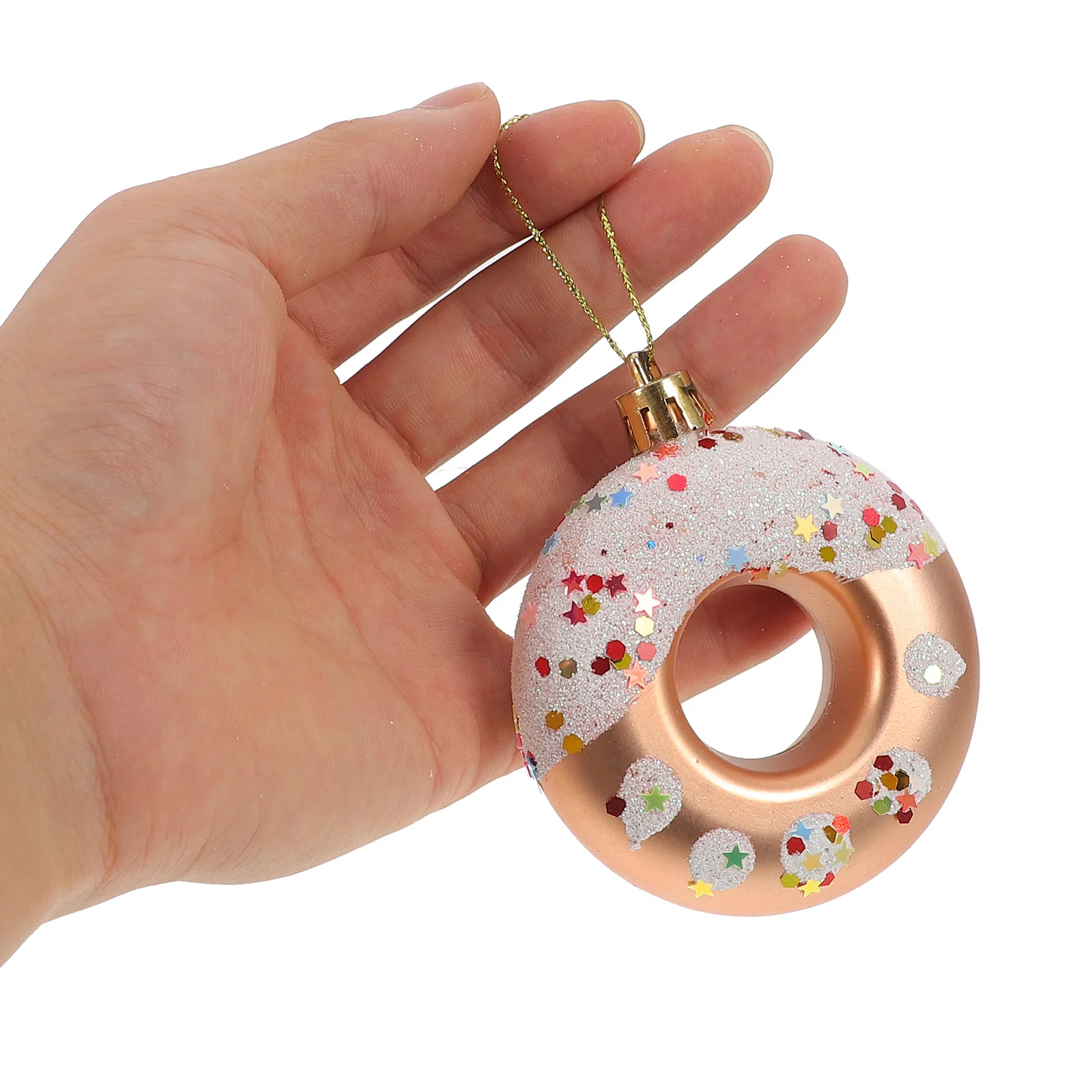 

4 Pcs Christmas Ball Pendant Plastic Ornaments Vintage Mini Festival Decoration Small