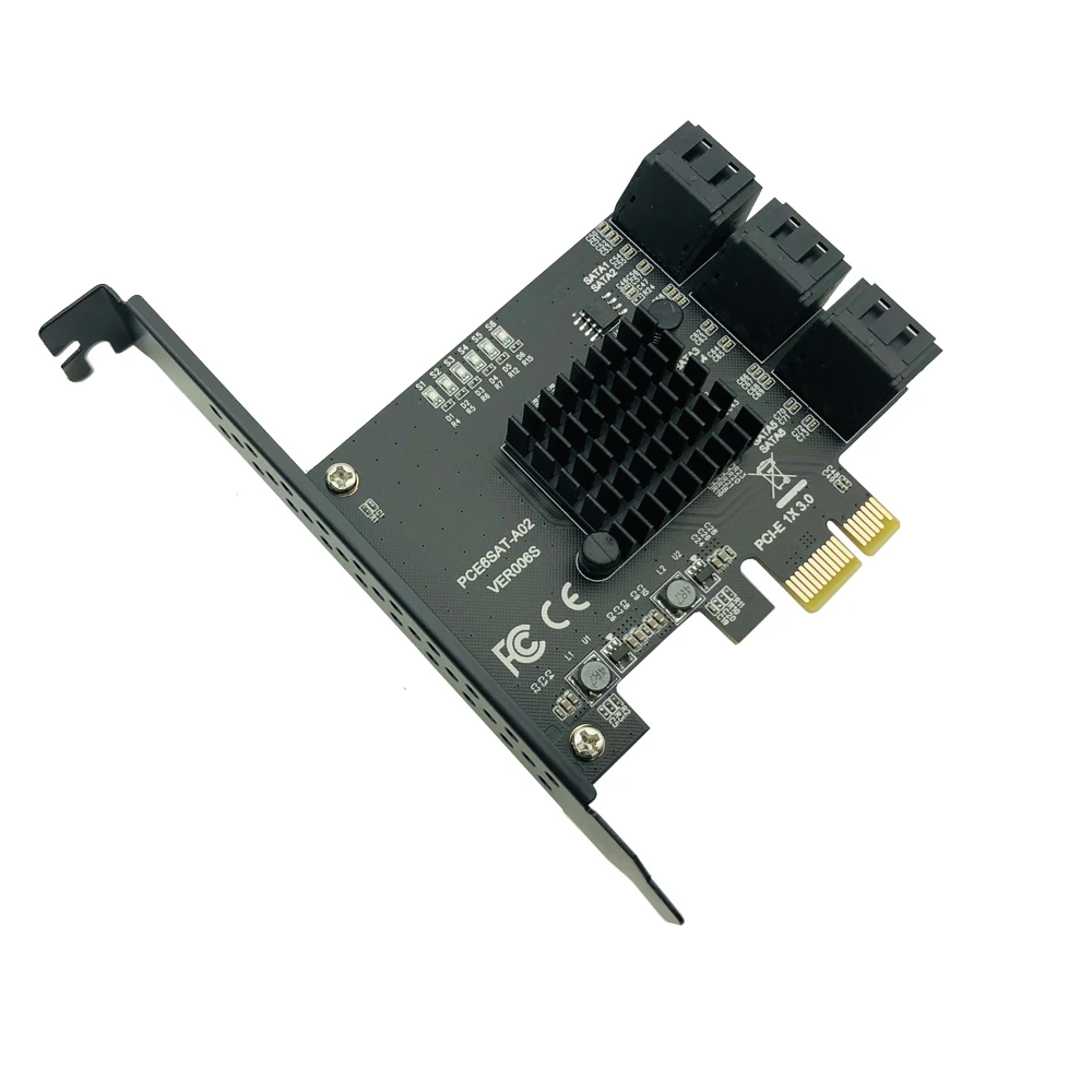 Imagem -02 - Pci Express a Portas Sata Controlador Sata Iii 3.0 6gbps para Pci-e x1 Adaptador de Cartão Pcie Sata3 Placa de Expansão Riser para Windows