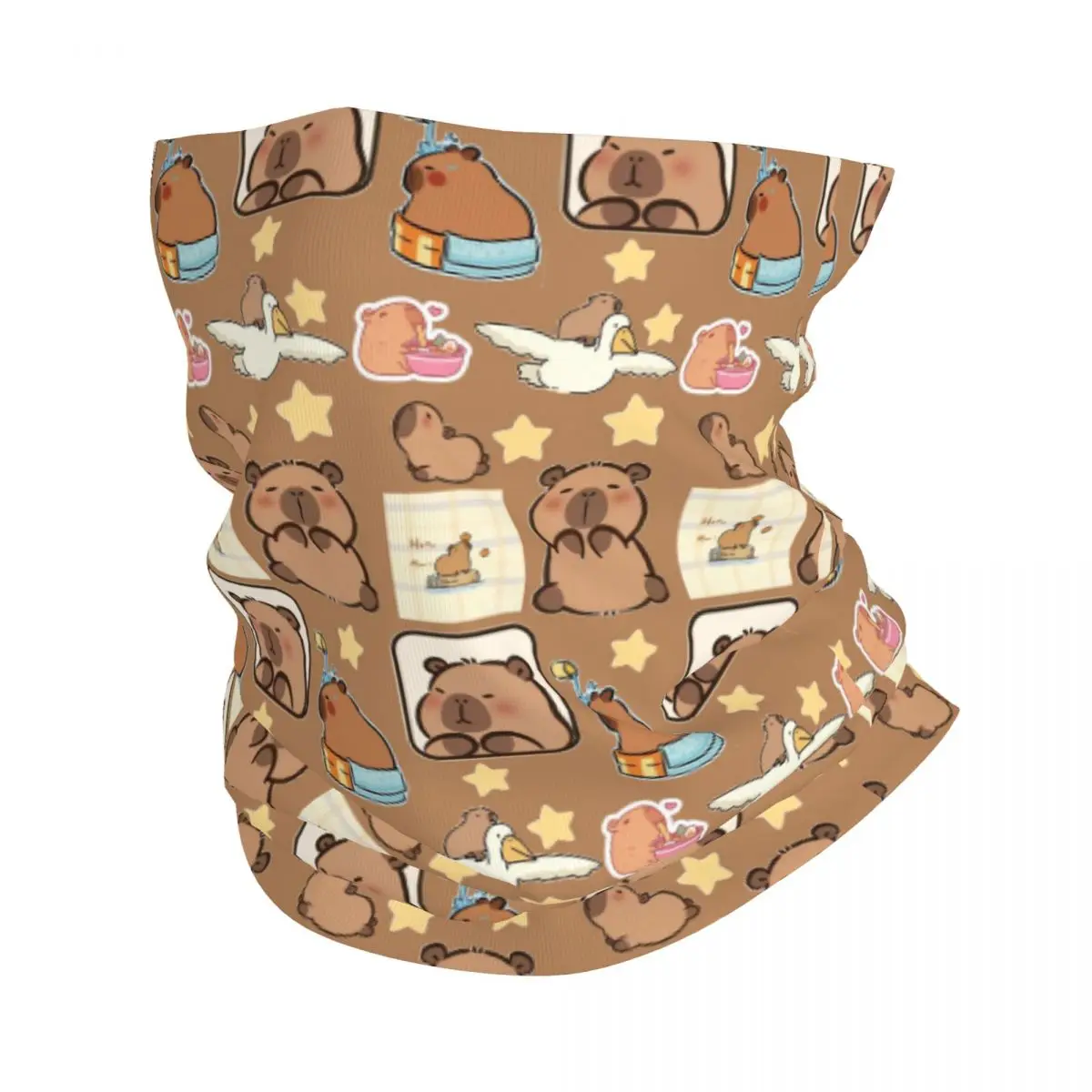 

Custom Capybara Bandana Neck Warmer Men Women Winter Hiking Ski Scarf Gaiter Face Cover