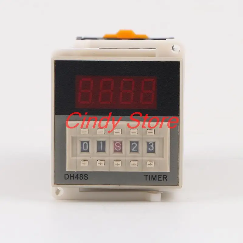 Digital LED Programmable Timer Relay Switch DH48S-1Z 0.01S-99H99M Socket Base AC/DC 12V 24V 36V 110V 220V 380V Delay Timer