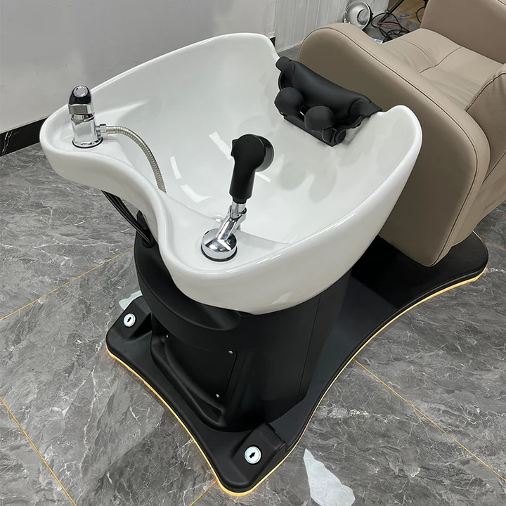 Silla giratoria de champú para salón de alta calidad, silla de estilismo moderna para peluquería y barbería