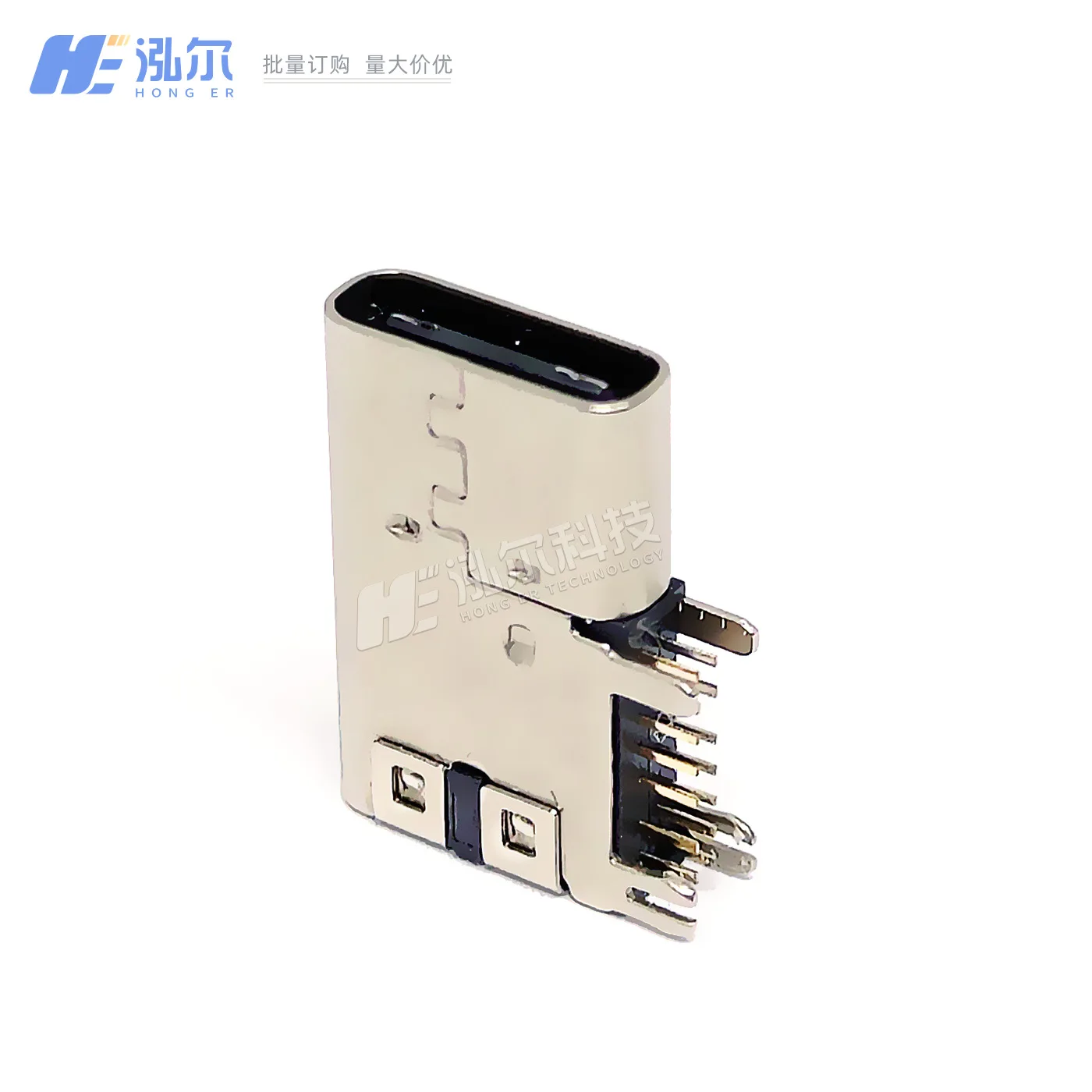For USB3.1 side plug TYPE C female14Pin side vertical 14P four-pin plug board DIP not padded female A plug