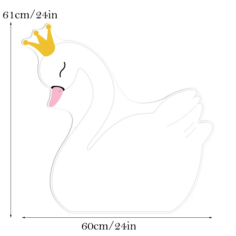 24/36inch Swan Cutout Baby Shower Decorations Birthday Decor Girls Foam Board Swan Cut Out Party Props