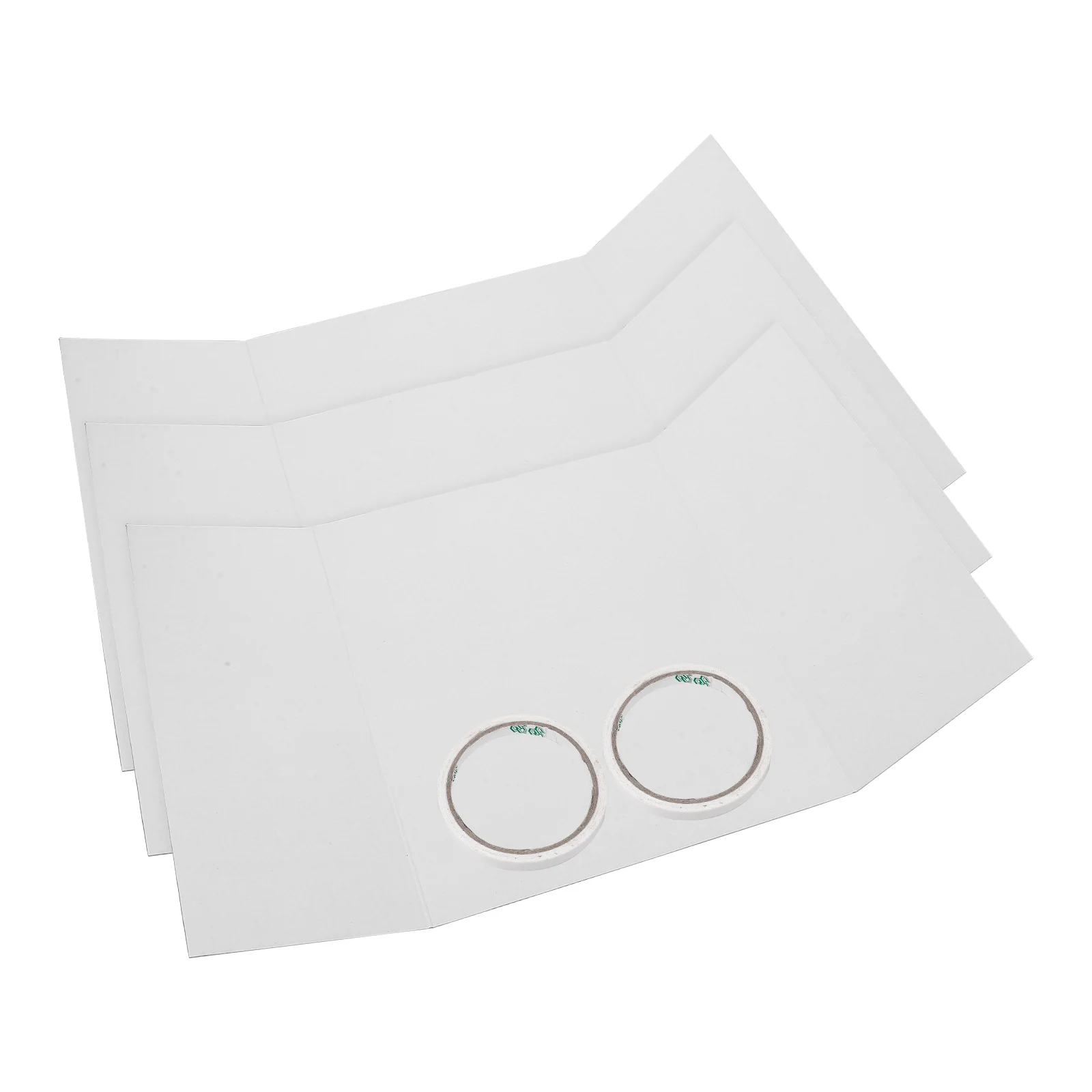 

2 Sided Tape Folding Display Board Project Presentation Supplies Double Trifold Poster Boards White