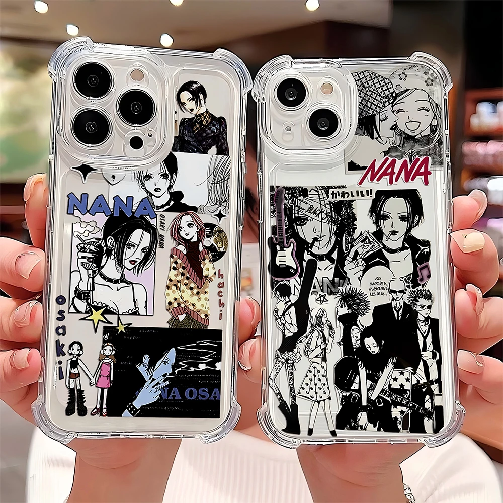 Coque de téléphone Nana Osaki Line, étui transparent Anti-chute pour Samsung Galaxy S25 S24 S23 S22 Note20 Edge Ultra Plus 4G 5G