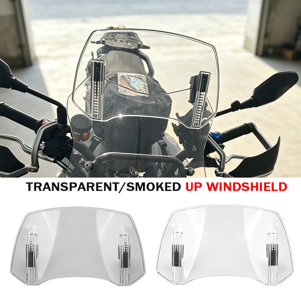 Für DUCATI SCRAMBLER 800 400 1100 Scrambler800 Desert X/V2 Motorrad-Windschutzscheibenverlängerung, verstellbarer Spoiler-Deflektor, 2 Farben