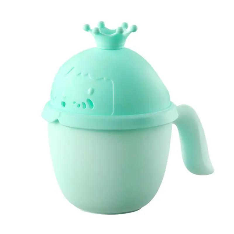 Kids Bath Tool Lovely 7 Water Outlets Shower Type Water Outlet Bath Products Crown Shape Shampoos Cups Toddle Shampoo Cup