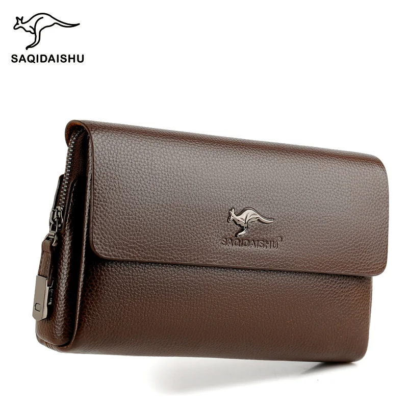 Men's Long Business Wallet PU Leather Zipper Handbag Mobile Bag Money Organizer Password lock anti-theft Clutch for Men 2026