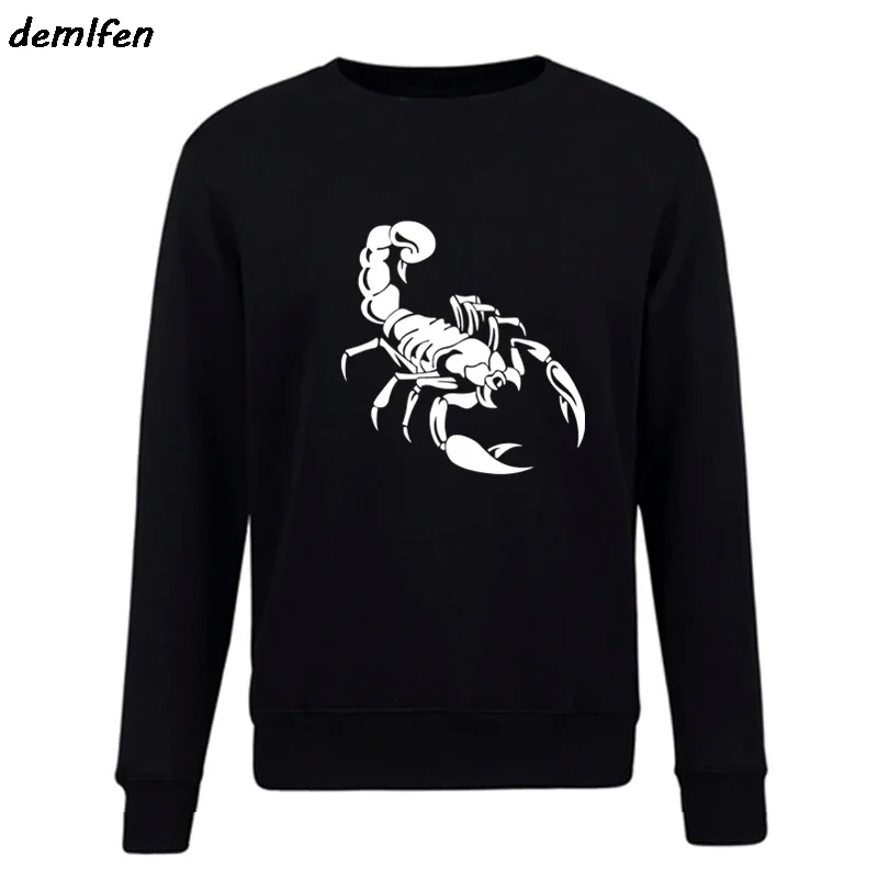 

Cool Animal Scorpion Print Men's Hoodie Spring autumn Casual Pullover Fleece Men Male Streetwear coat Sweatshirts