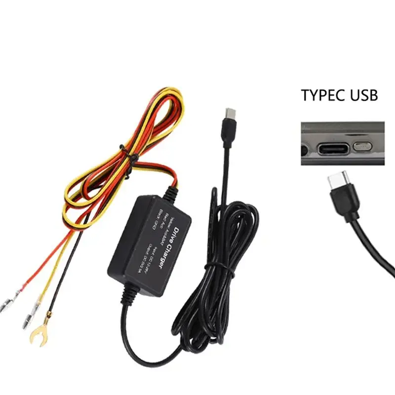 AB56-10X For 70Mai Hardwire Kit UP03 Only Type-C Port For 70Mai A810 X200 Omni M500 24H Parking Monitor Power Line(A)