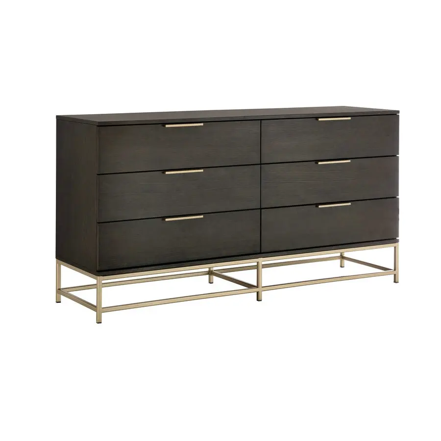 #Fair Price Indian Style Living Room Retro Black MDF Tallboy Chest of Drawers 6 Vintage French Wood of Bedroom 2025 for the Day