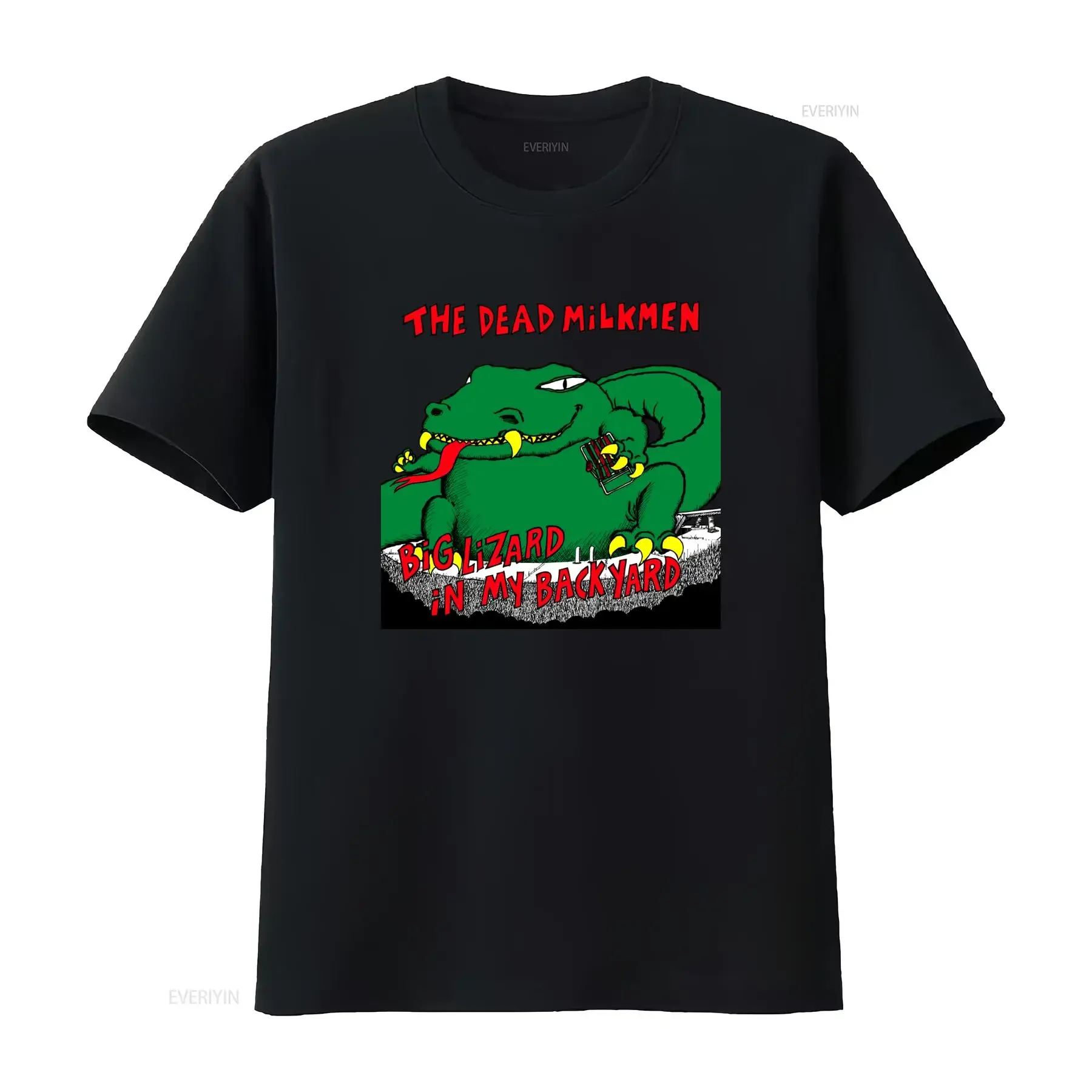 Dead Milkmen Big Lizard in My Backyard Classic T Shirt vintage Washed Stylish Casual Slightly fashion Top For Everyday Wear
