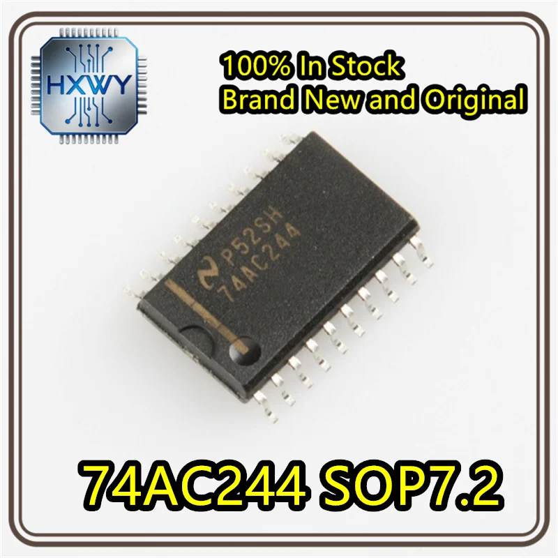 (10/50 Pieces) 74AC244SCX 74AC244 SOP20-7.2mm Wide Surface Mount IC Chip Brand New Original In Stock for Electronic Devices.