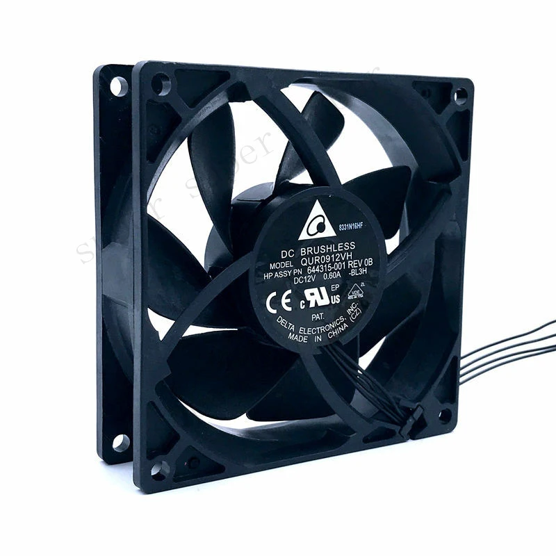 S+   DELTA QUR0912VH 92mm 92*92*25mm 12V 0.60A 4 lines pwm 800-4000RPM cooling fan