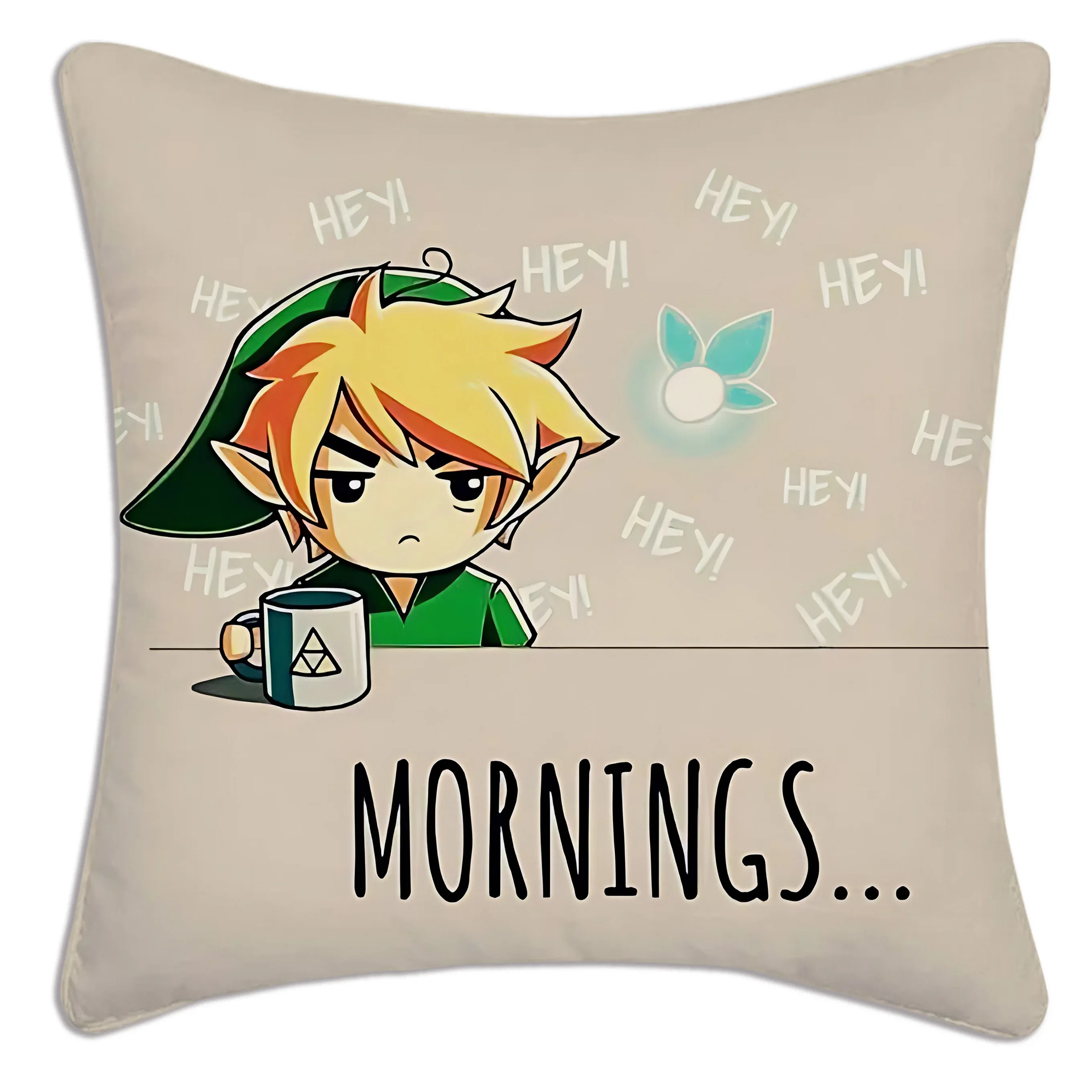 Hot Game Z-Zeldas Pillow Covers Cartoon Sofa Decorative Home Double-sided Printing Short Plush Cute Cushion Cover