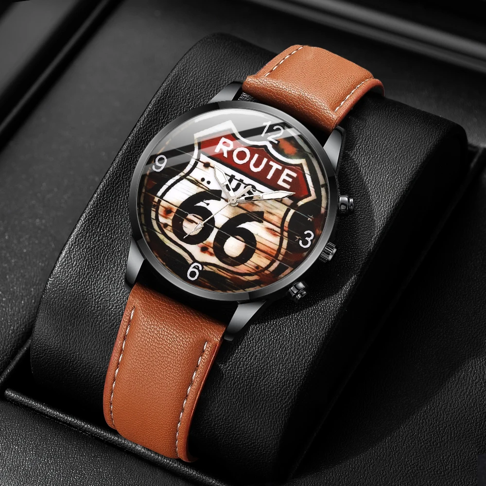 5-piece men's popular watch and bracelet jewelry set, quartz watch combination, latest model, the choice of fashion enthusiasts