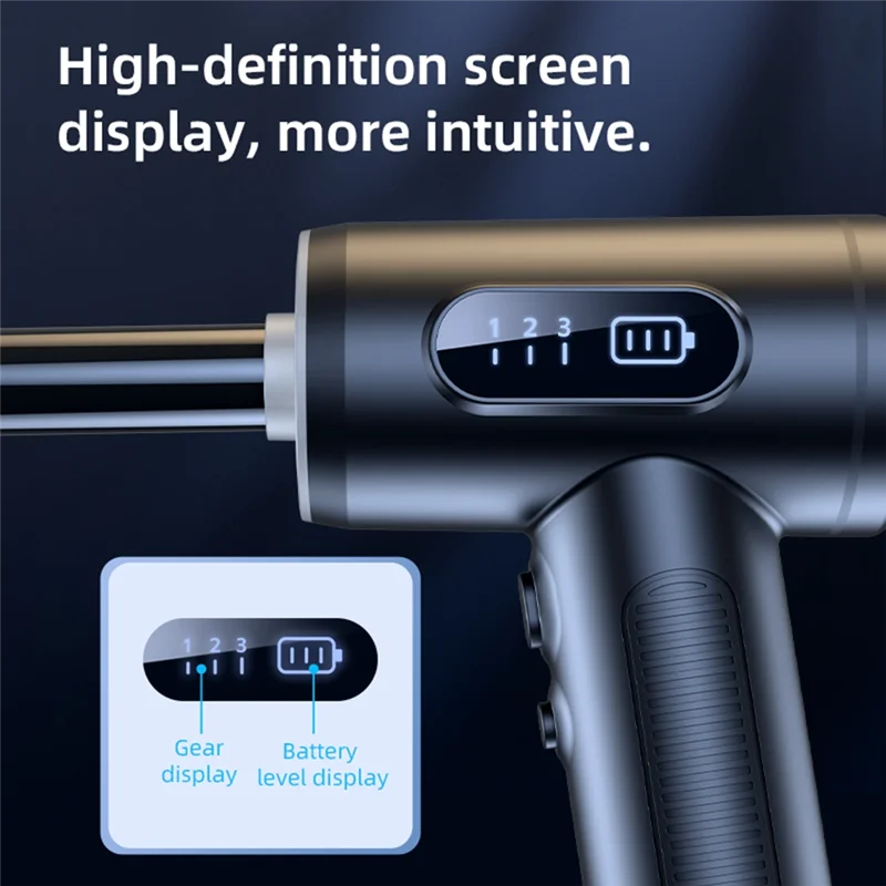 مكنسة كهربائية ABBK-Air Duster 50000 دورة في الدقيقة 3 تروس منظف محمول لاسلكي للكمبيوتر المنزلي للسيارة، نفخ الغبار سهل التركيب