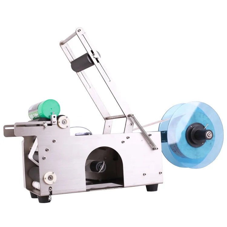 Etiquetadora Semiautomática Eléctrica de Alta Velocidad para Botellas Redondas, Impresora de Códigos de Fecha, Embalaje de Cajas para Contenedores de Madera