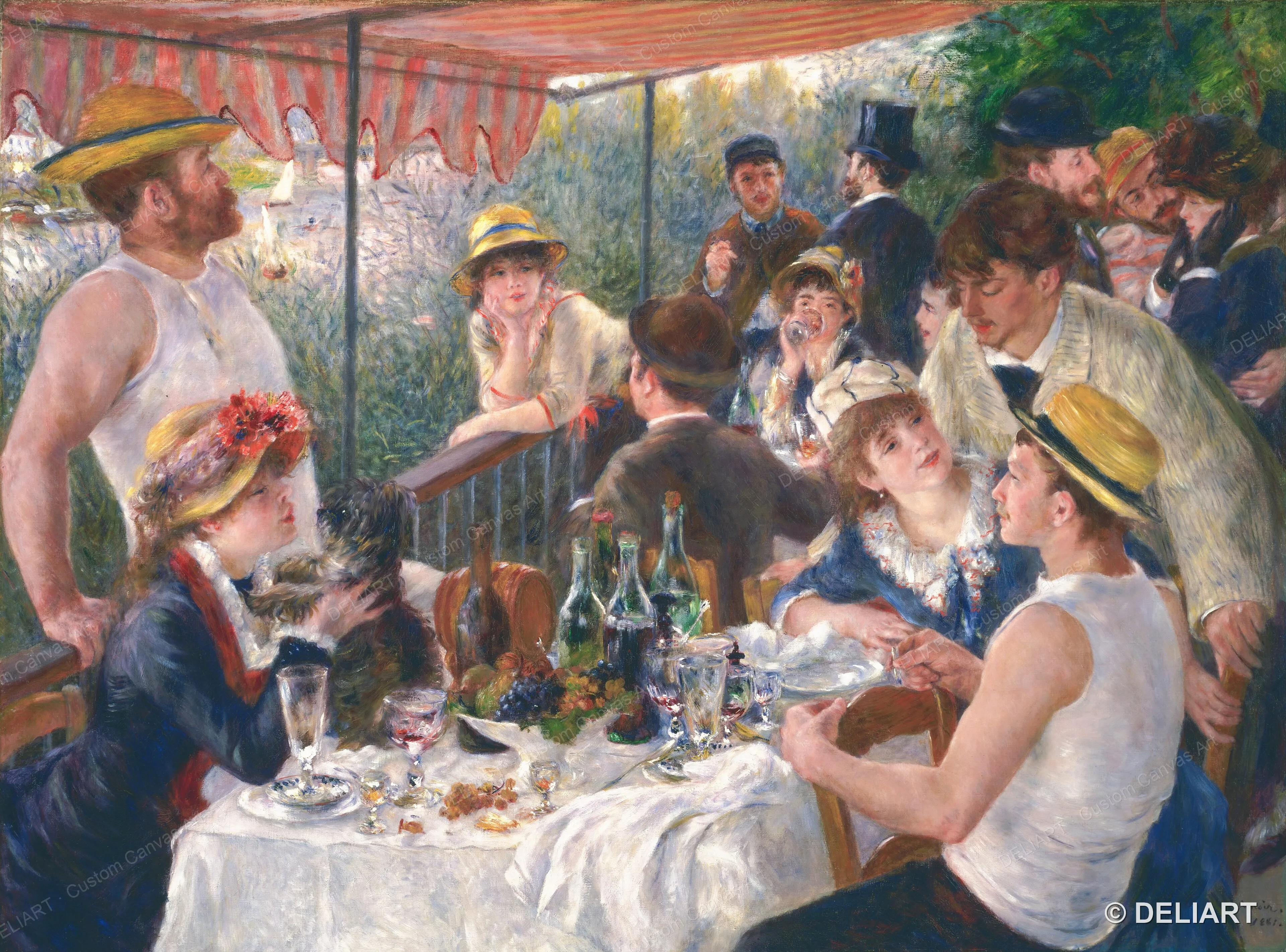 1 PC Auguste Renoir Canvas Wall Art Luncheon Boating Party Moulin Galette Impressionist Famous Painting Poster Decor Unframed