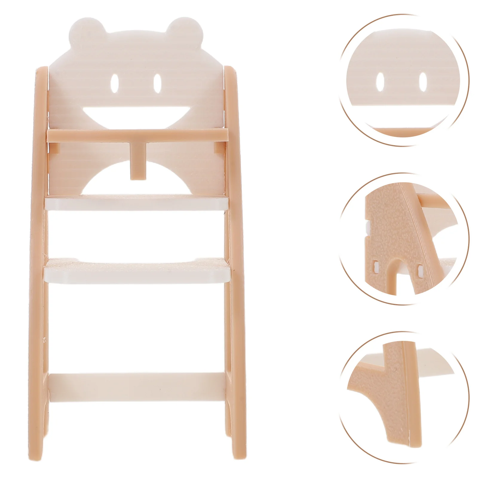 

1:12 Dollhouse High Chair Realistic Infant Dining Chair Mini Furniture for Pretend Play Bright Colors Detailed Craftsmanship
