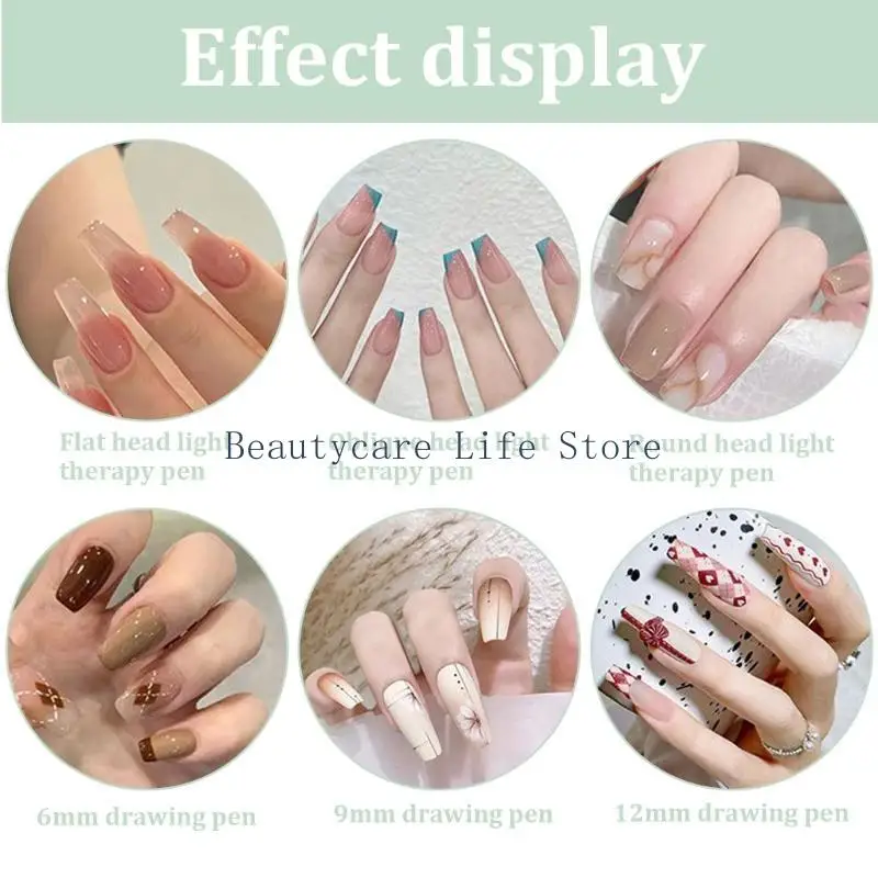 652C 7PCSネイルアートライナーブラシネイルペインティングペンセットネイルアートデザインペンブラシ