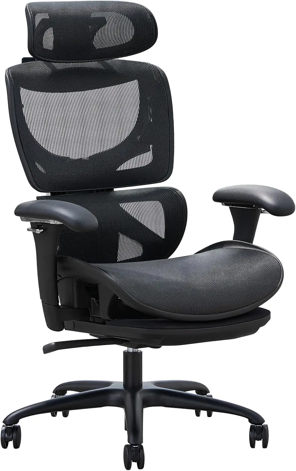 

Ergonomic Mesh Office Chair with Footrest, Executive High Back Computer Desk Chair with Wide Headrest and Adjustable 3D Arms