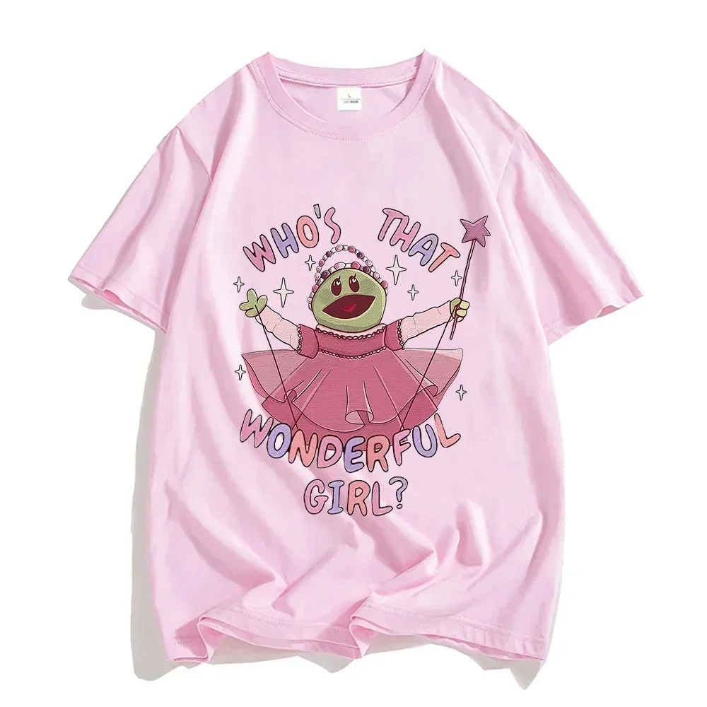 

Nanalan Who's That Wonderful Girl Tshirts Cute Graphic Print Tee-shirt for Girls Short Sleeve Casual O-neck T-shirt Women Tees