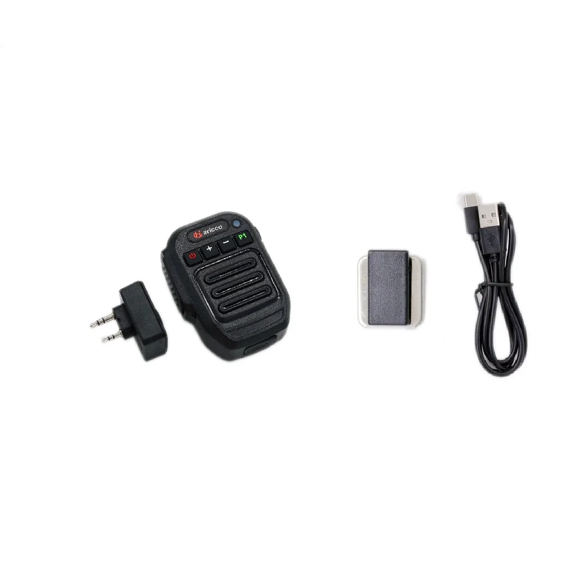 Adaptador Bluetooth de micrófono inalámbrico portátil, conector K de 2 pines Para Kenwood TK3400 Baofeng UV5R DM1701 TYT HAM Radio PTT Mic Speaker