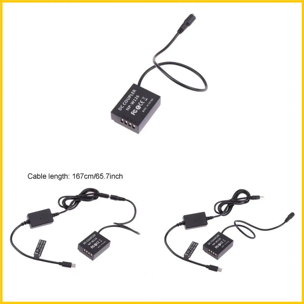 

Portable Type-C to W126 Dummy Battery Power Adapter for X-A2 X-E2s X-Pro2 T20 T10 X-T30 X-T1