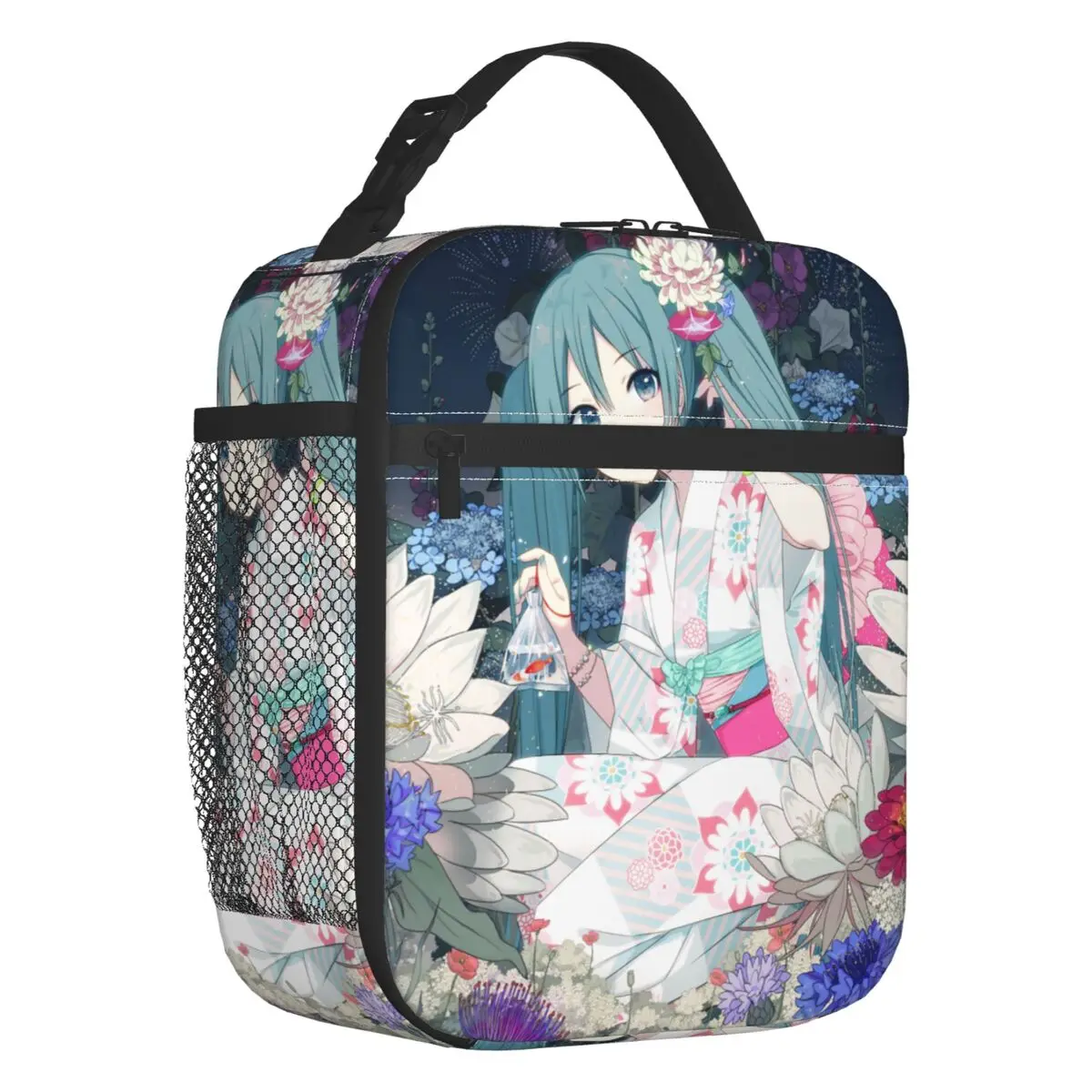 

Custom Hatsunes Miku Vocaloid Rock Anime Insulated Lunch Tote Bag for Women Men Resuable Thermal Cooler Bento Box School