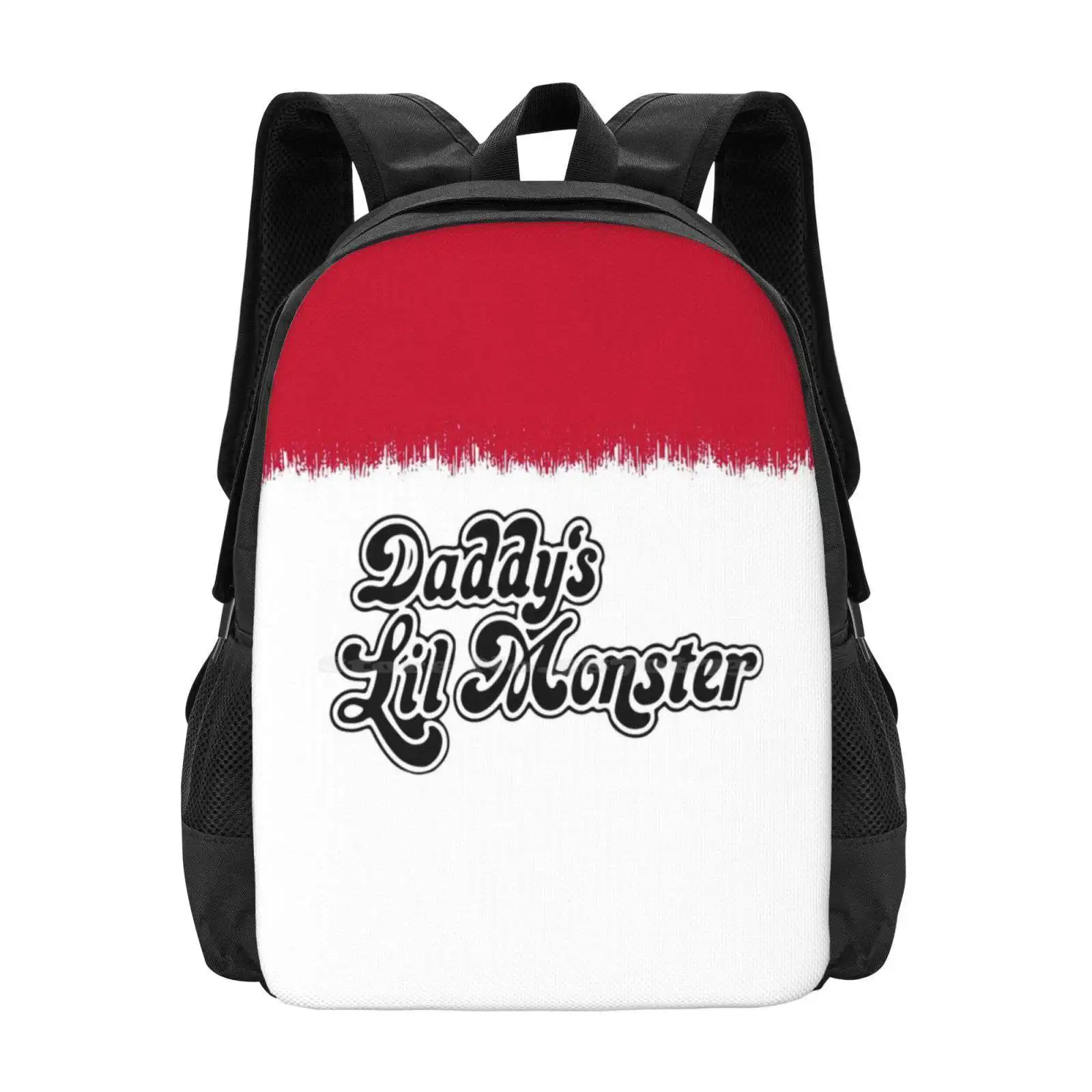 Daddys Lil Monster Pattern Design Bagpack School Bags The Ratcatcher Weasel Polka Dotman King Shark Joker 2 2 2 2 2 Quinn Quinn