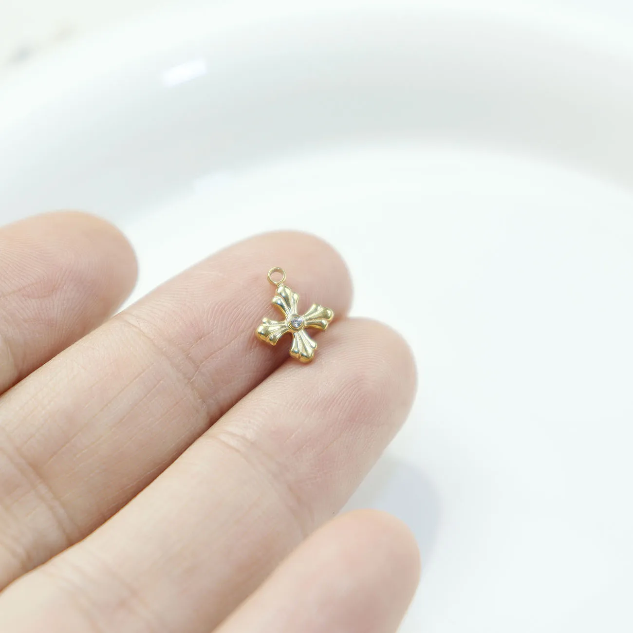 5pcs  Stainless Steel Cross Star Fashion Jewelry Accessory Charms DIY Handcraft Vacuum Plate Waterproof Antiallergic image 6