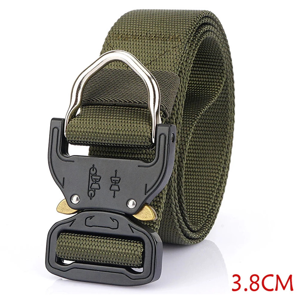 TUSHI Genuine 1.5 inch tactical belt quick release outdoor military belt soft real nylon sports accessories men and women belt