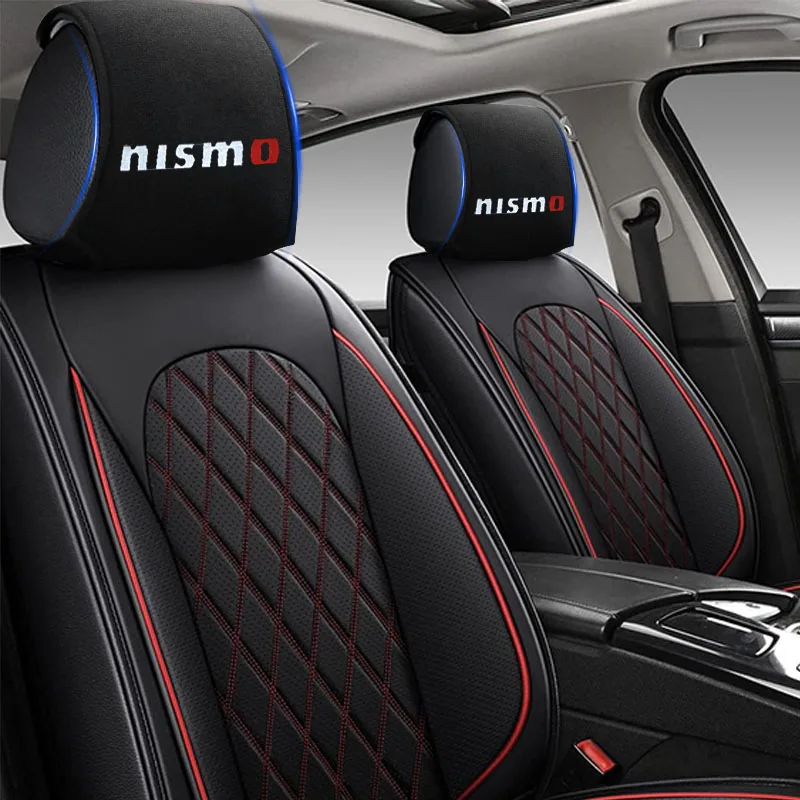 Car Headrest Cover Auto Seat Headrest Cushion Neck Pillow Case For Nismo Nissan Tiida Teana Skyline Juke X-trail Accessories