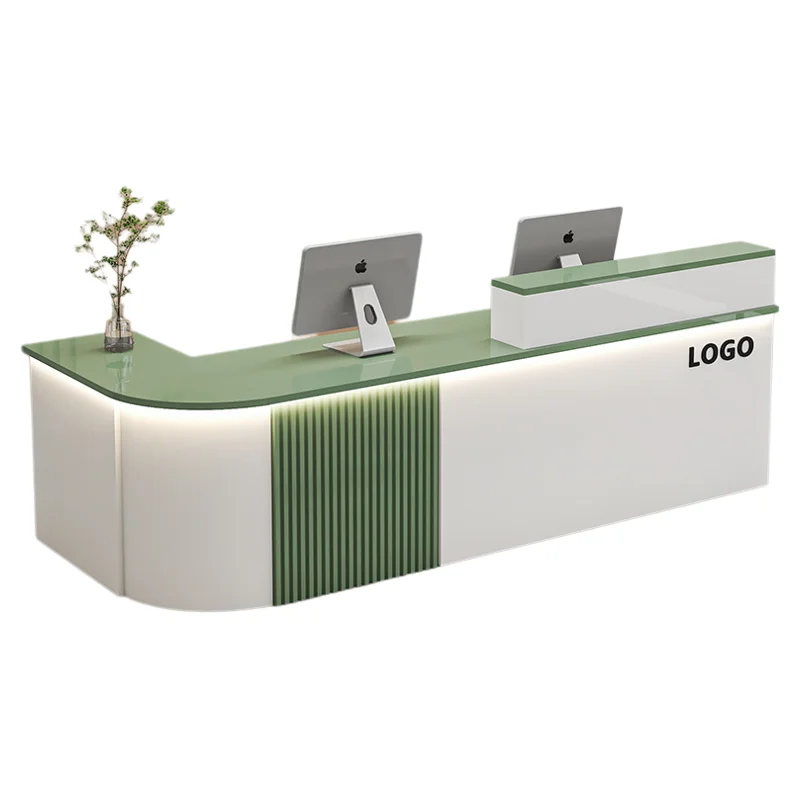 Wood Luxury Reception Desks Cheap Design Storage Drawer White Reception Desks Modern Classic Empfangs Tresen Office Furniture