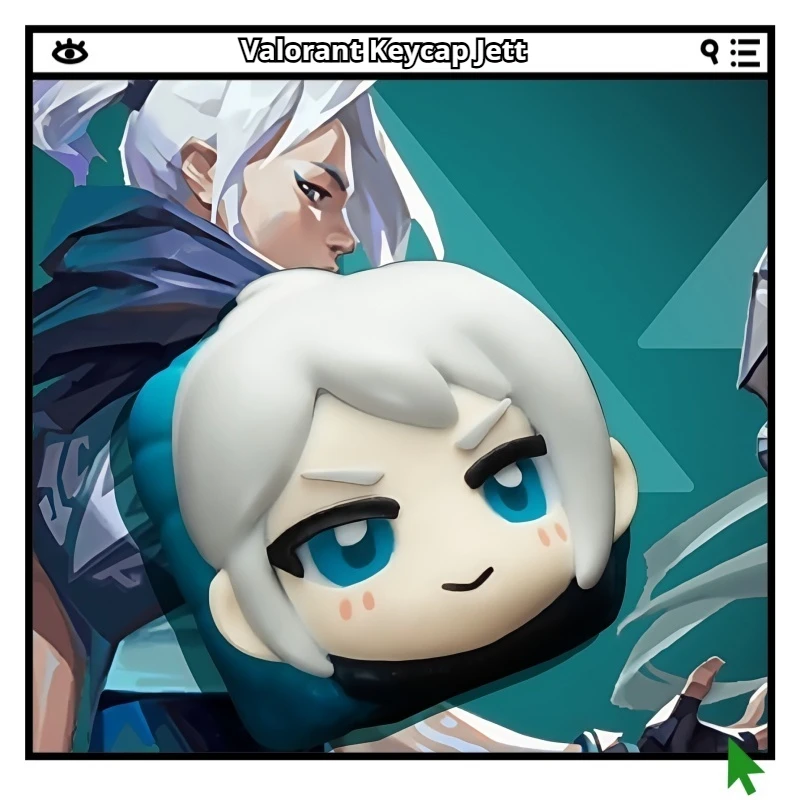 

Valorant keycap Jett game peripheral anime customized single ESC position lovely resin material single keycap cherry R4 height