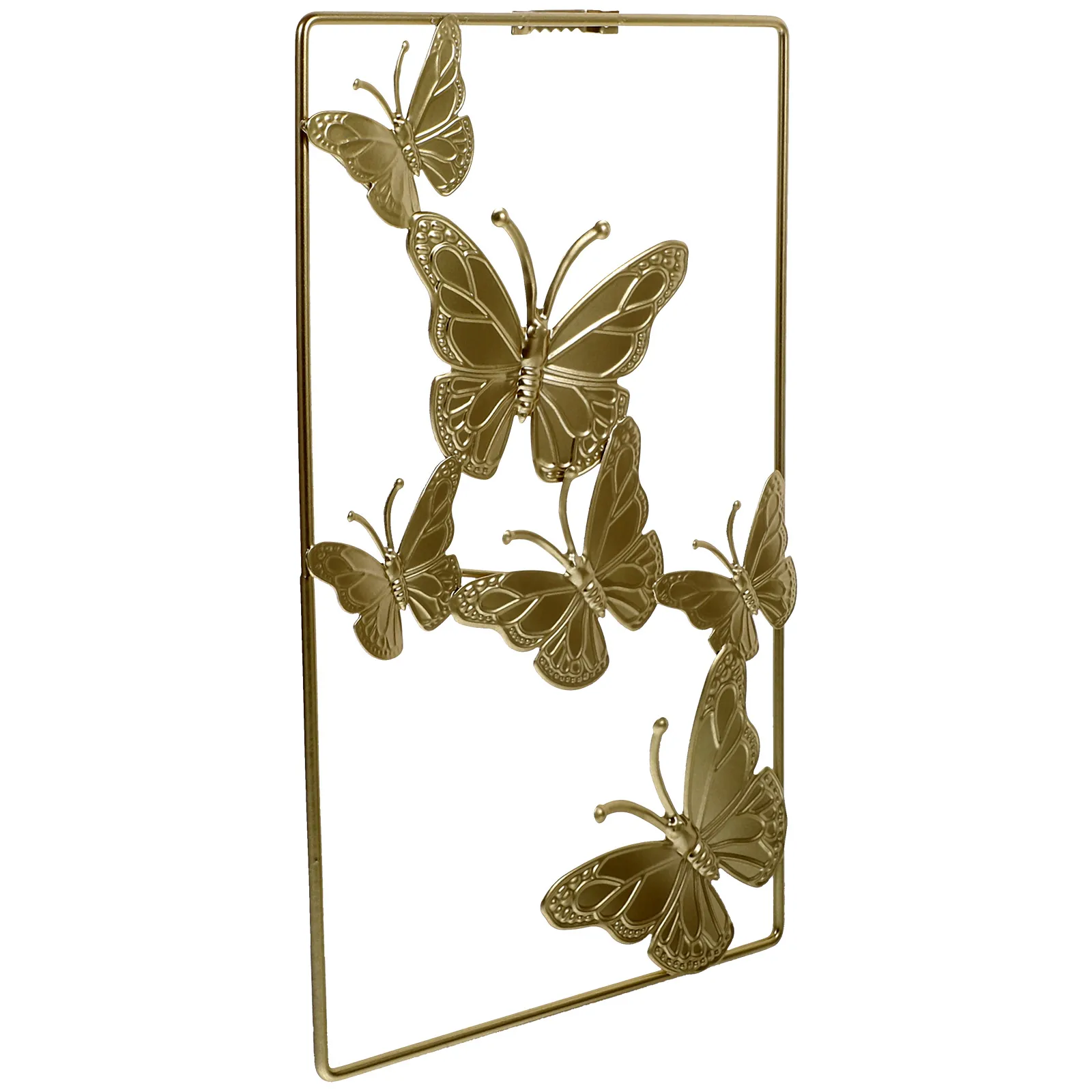 

1pc Iron Flower Butterfly Wall Decor Hanging Ornament Wrought Metal Pendant Living Room Bedroom Home Decoration
