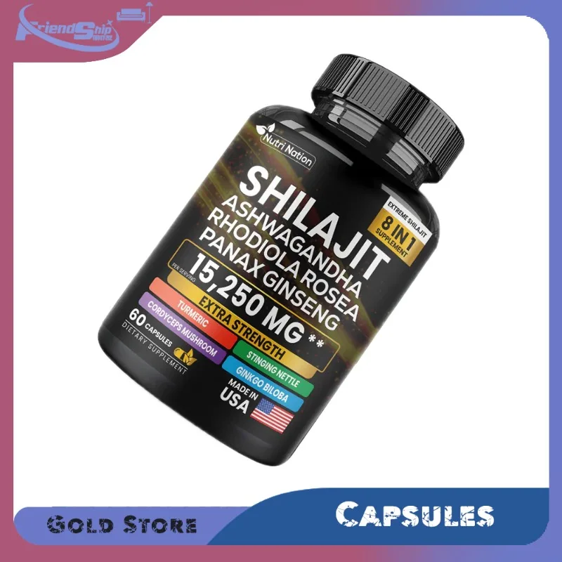 

8 in 1 Shilajit Soft Capsules Can Resist Oxidation and Enhance Immunity A Natural Mineral Resin Like Substance Nourishing Agent
